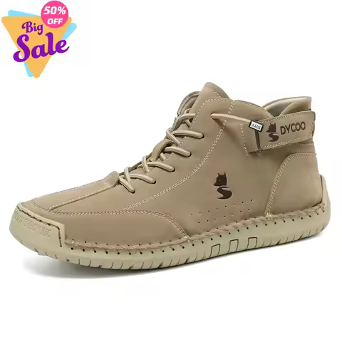 LDECK Men Shoes Original Sneakers Shoes Men's High Top Ankle Boots Breathable and Comfortable Soft S