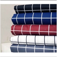 Kain meteran motif kotak -kotak bahan microtex