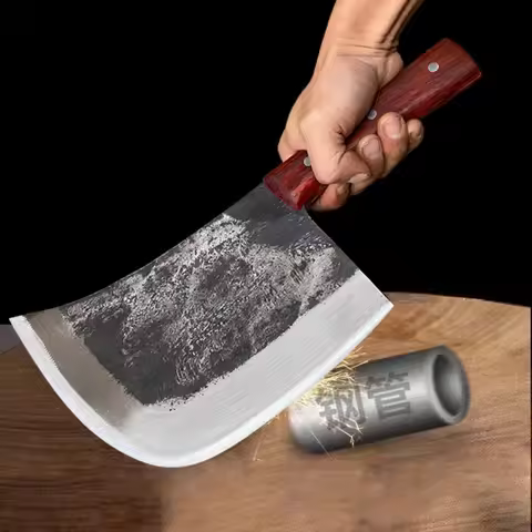 Big Chopping Knife Butcher Chopping Cleaver Chinese Meat Bone Cleaver Knife 8mm Thicken Blade Choppi