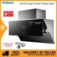 [Pre-order 30 days] Robam A675S Super Power Range Hood with Ai Smart Gesture Control 1000Pa Static P