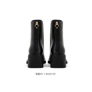 New Style KFS3A816-4A Fashion Boots - Women's Thick Heel, Comfortable Winter Sheepskin Lined Boots