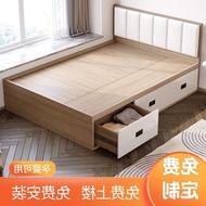 Bed Plate Storage Storage Bed Frame Tatami Modern Minimalist Tatami Space-Saving Drawer Bed XPI4