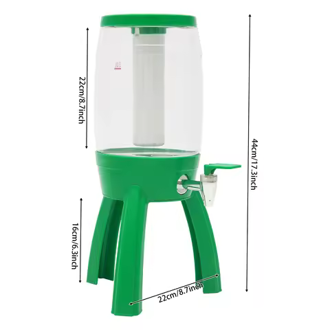 3L /101.44Oz Beer Dispenser with Ice Tube and Spigot Beer Dispenser with LED Light for Bar, Party, P