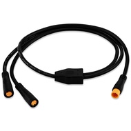Electric Bike 1T2 Cable Y-splitter Extending Wire with Waterproof 3 Pin Connector Extension Cable fo