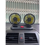 Mini double fans for 12V and 24V cars
