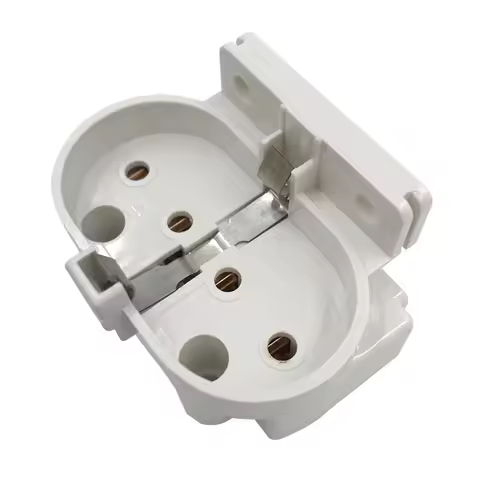 White 2G11 UV Light Base PL H Tube Lamp Holder 2A 500V Fluorescent Lamp Socket Converter T110 Deskto