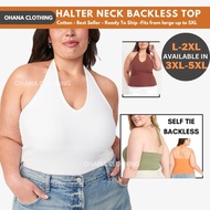 Plus Size Halter Neck Backless Self tie Backless Tank Top Halter Top Backless Top Tank Top Camisole
