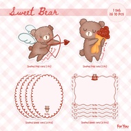 Valentine Card Anniversary Card/ (Sweet Bear) | Valentine's Day Cards Anniversary Card/s