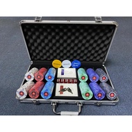 [ READY STOCK ] 200/300PCS EPT Ceramic Texas Holdem Casino European Poker Tour Poker Chips Set EPT 陶