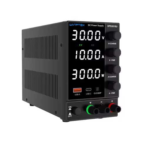 DC Mini Power Supply WANPTEK DPS3010U 0-30V 0-10A 300W Switching Power Supply 4 Digits Display LED A