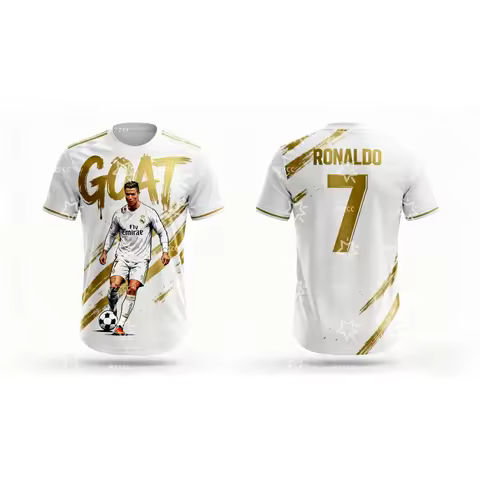 The 2025 new football jersey Ronaldo's No. 7 match jersey Autumn Sports Dry Quickly Men's T-Shirt Ki