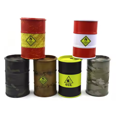 All-metal simulated oil barrel decoration for 1/10 RC Crawler Car AXIAL SCX10 TRX4 Defender Bronco R