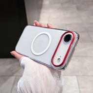 手机壳 for iphone 17 Pro Max Air 17pro 透明磁吸红圈保护套
