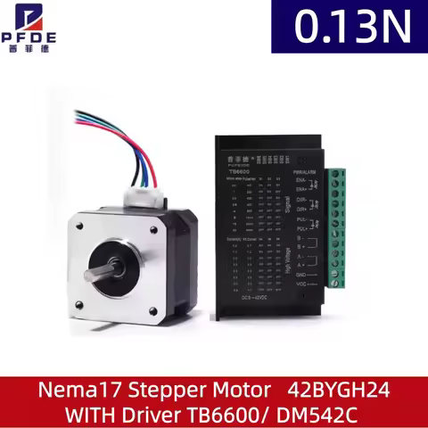 Nema17 Motor Stepper Motor 0.13N WITH Driver Controller TB6600/DM542C 1.5A Motor 42BYGH24