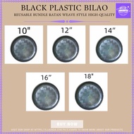 1pc/Food Grade Plastic Bilao Dinner Plate Food Tray Reusable Round Bilao