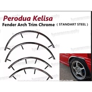Fender Arch Trim Stainless Steel Chrome Perodua Kelisa