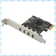 [R Q M U] PCIE 1X to TYPE-C Expansion Card 4-Port TYPE-C USB 3.2 GEN1 5Gbps Adapter Riser Card UPD72