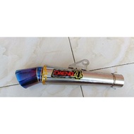 Daeng 4-sided exhaust silencer, blue, fierce sound, inlet 50 mm