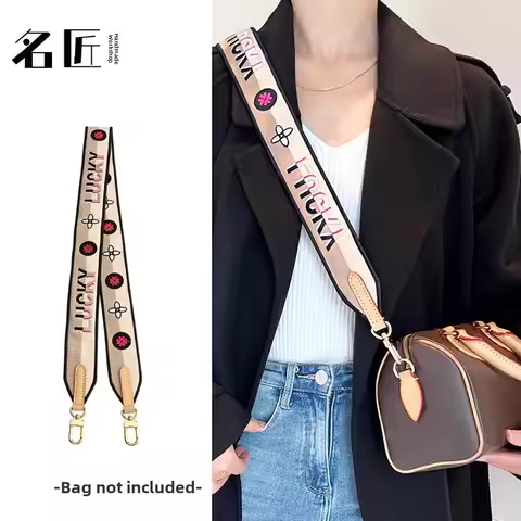 Embroidered Canvas Shoulder Strap for LV Speedy20 Handbag Adjustable Crossbody Bag Accessories Urban