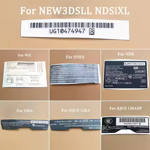 1PC Number Lable Sticker For Nintend NDS SENS Wii Game Console For iQUE GBA SP For New 3DS XL LL NDS