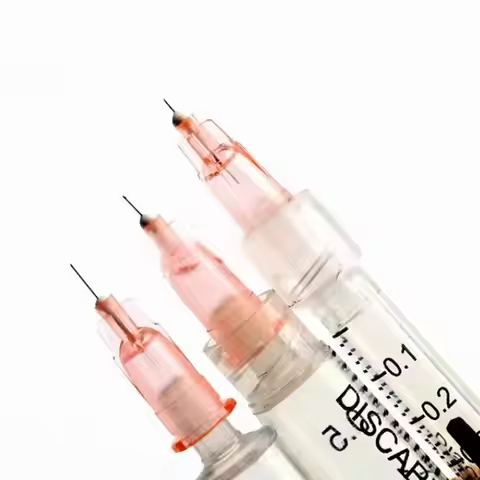 100PCS/Box 34G 1.5mm 2.5mm 4mm 6mm 8mm Tattoo Needle Transparent Syringe Injection Painless Needle S