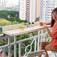 Balcony Railing Hanging Table Foldable Lift Household Bar Table Leisure Table Balcony Guardrail Hang