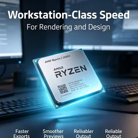 Content Creation Desktop Processor AMD R5 2600X 6 Core 12 Thread Socket AM4 Budget Chip