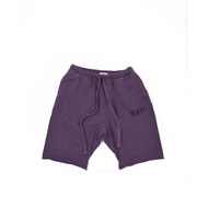 R ROKIT THE MEMOIR FLEECE Purple Distressed Cotton Shorts