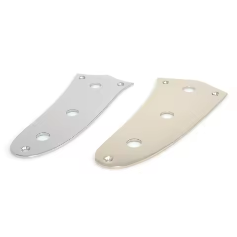 Mustan Jagua Maraudr Electric Guitar bass Control Plate Chrome Nickel Color