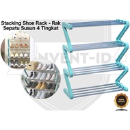 4-Tier Shoe Rack, Sandal Rack, Zigzag Shoe Rack, Size 45 x 19 x 51 cm