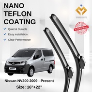 Nissan NV200 2009 - Present Premium Japan Tech Car Wiper Accessories 16”+22” Universal Hook–Includes