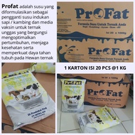 Profat 1 Dus Isi 20 Pcs 1kg Susu Penggemuk Hewan Ternak Pengganti Induk Sapi Anak Kambing Ayam Ikan 