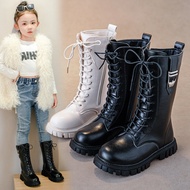 Kids boots high heels kids Metal leather Boots for Kids Princess Boots White Knee Boots for Kids