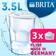 BRITA Marella XL 3.5L Water Pitcher Purifier with 3 Maxtra+ Filter Cartridge - White