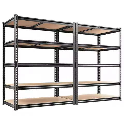 2400LBS Garage Shelving 5 Tier Storage Shelves Heavy Duty, Adjustable Metal Shelving Unit, Garage Sh