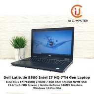 DELL LATITUDE 5580 INTEL CORE I7-7820HQ 8GB RAM 240 SSD NVME USED LAPTOP REFURBISHED NOTEBOOK