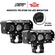 MOKOTO QUADSHOT / TRI-STAR LED MINI DRIVING LIGHT FOR MOTORCYCLE&CARS MOTO-4755 SPEEDMOTO