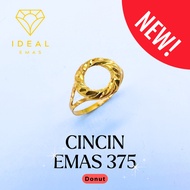 IDEAL Cincin 375 Donut Padu Original Emas 375 Tulin Tulen Gold Ring Share Budget Bajet Merisik Tahan