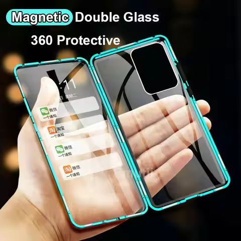 Double sided glass Magnetic case for SONY Xperia 1 II Alumium metal 360 degree Full Case for Sony 1 