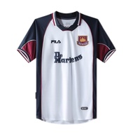 Blokecore Football Retro Jersey Short Sleeve West Ham Da Vosuk T Shirt Breathable Long Sleeve Embroi