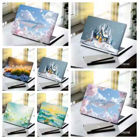 2 PCS Self-Adhesive Removable PVC 3D Sticker 15.07x10.82 Inches for Laptop Tablet Decal Skins laptop