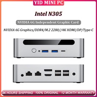 Intel N305 MINI PC NVIDIA 6G Independent Graphic Card DDR4 M.2 Windows 11 Pro WIFI6 BT5.2 Gaming Des