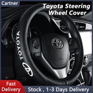 Universal Genuine Leather Car Steering Wheel Cover for Toyota Vios Wigo Fortuner Innova Rush Avanza