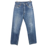 【Direct from Japan】Vintage Levi's 90s 501 USA-made Old Straight Denim Pants W31 Washed Blue Jeans Me