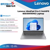 LENOVO IDEAPAD PRO 5 14AHP 83D3001DMJ Laptop (14" 2.8K OLED/120Hz/R7-8845HS/RTX 3050 6GB/512GB SSD/1