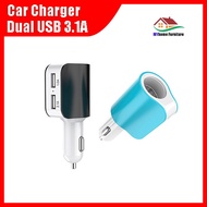 3 in 1 Car USB charger Adaptor 3.1A Dual UBS