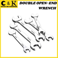 [CK05-01] Cr-V Double Open End Wrench, Mirror Chrome Vanadium Repair Tool (16-18mm to 30-32mm)