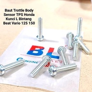 (10pcs) TPS sensor body throttle bolts L key BINTANG HONDA BEAT Vario 125/ 150