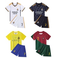 适用于儿童足球服c罗姆巴佩皇马AC米兰球衣小学生队服运动短袖Suitable for children's football uniform c Roma Bapei Real Madrid20251