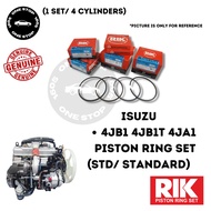 ISUZU 4JB1 4JB1T 4JA1 JAPAN PISTON RING STD STANDARD SET (17490)